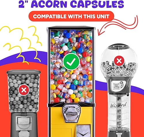 Miniatura 5 de Máquina expendedora de cápsulas, cápsulas de bellota púrpura translúcidas vacías 50 piezas de 2 pulgadas, cápsulas de máquina de chicles a granel,