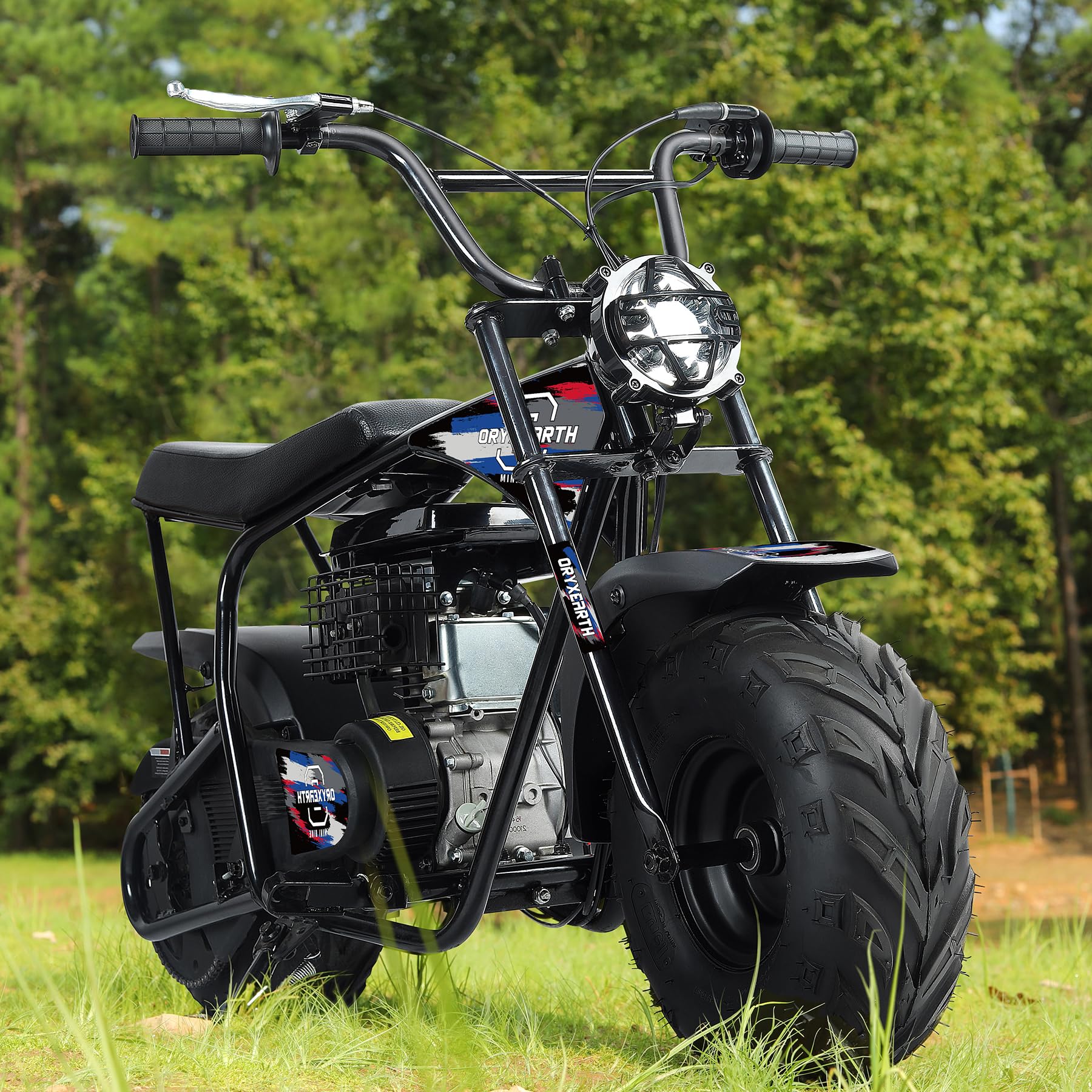 Oryxearth 105CC 4-Stroke Gas-Powered Mini Dirt Bike with LED Headlight for Kids with EPA-Certified Off-Road Motorcycle 28 MPH Speed 185 LB Weight Capacity