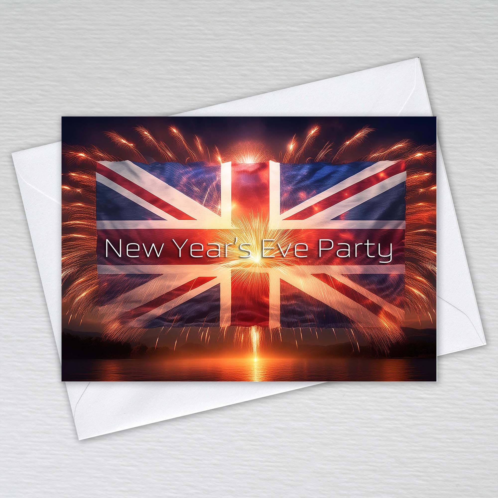 New Years Eve Party Invitations with Envelopes NYE Invitations New Year's Eve Invitation Cards: Union Jack NYE Invites (Pack of 20 with Envelopes)