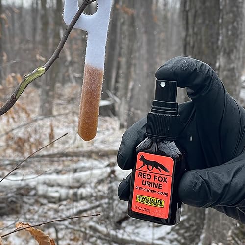 Miniatura 4 de Wildlife Research Depredador de orina de orina de zorro rojo que llama el aroma de enmascaramiento para la caza de ciervos