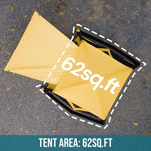 Miniatura 7 de TAILI Tienda inflable inflable para acampar con bomba de mano para 2/3/4/6 personas, fácil instalación inflable al aire libre Oxford impermeable