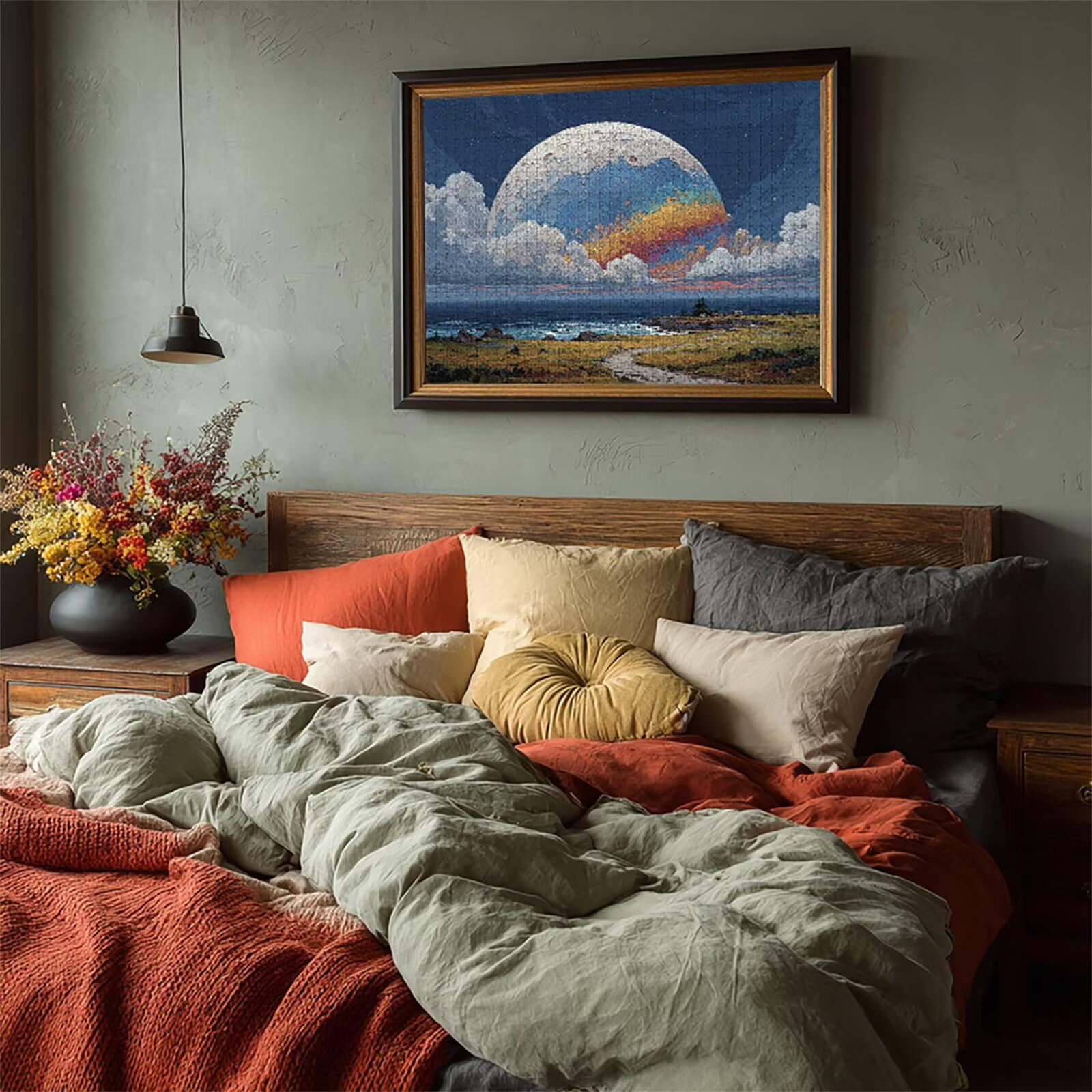 Puzzle 2000 elementów dla dorosłych, planeta, drewniane puzzle, 99 x 71 cm, części ściśle do siebie pasują, dla mężczyzn, kobiet, starszych seniorów, dekompresyjnych, letnich dekoracji, prezentów