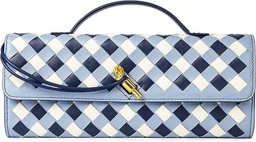 Miniatura 14 de Joryin Bolso tejido para mujer, bolso de mano de cuero tejido, bolso cruzado, bolso formal de noche, cuero vegano Cuero Tejido Negro,Cuero tejido