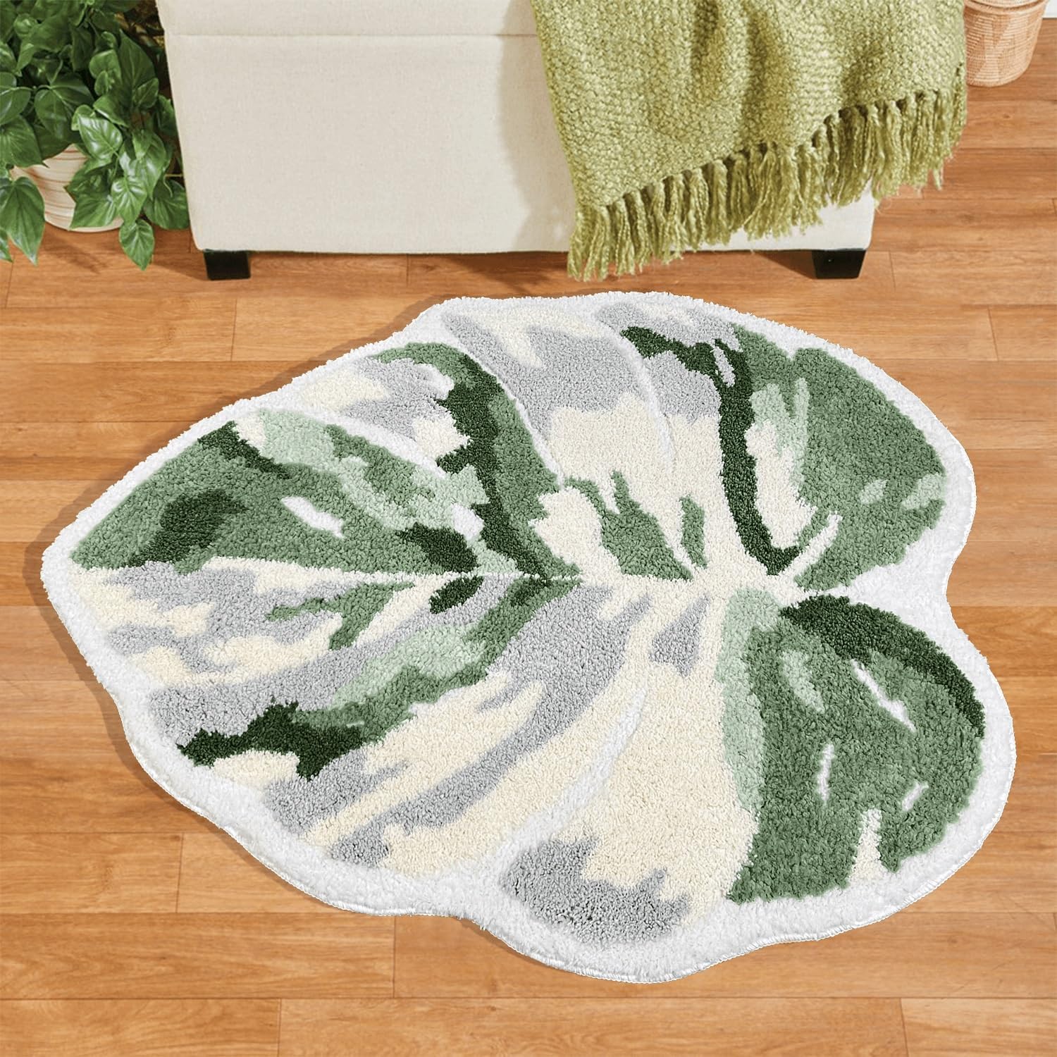50 * 80/80 * 120cm Blossoming flowers Bedroom Rug Soft Fluffy Bedside Carpet Floor Pad Mat Doormat Home Room Decor(80x120cm)