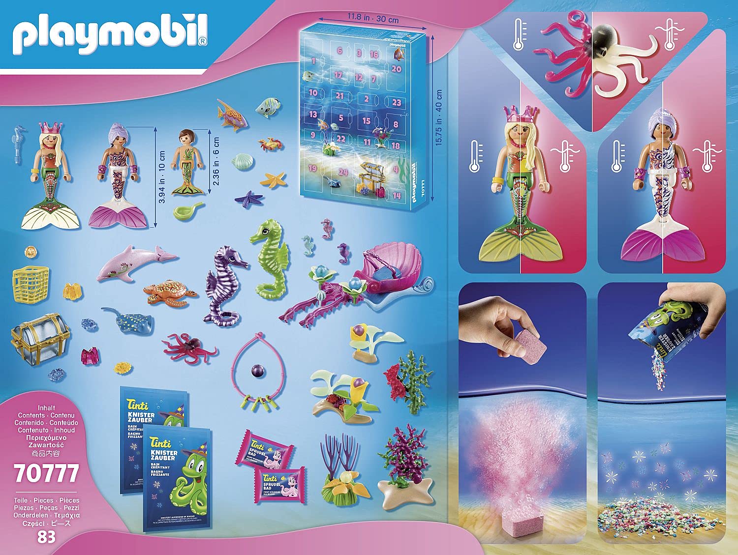 PLAYMOBIL Adventskalender 70777 Badespaß Meerjungfrauen, Ab 4 Jahren