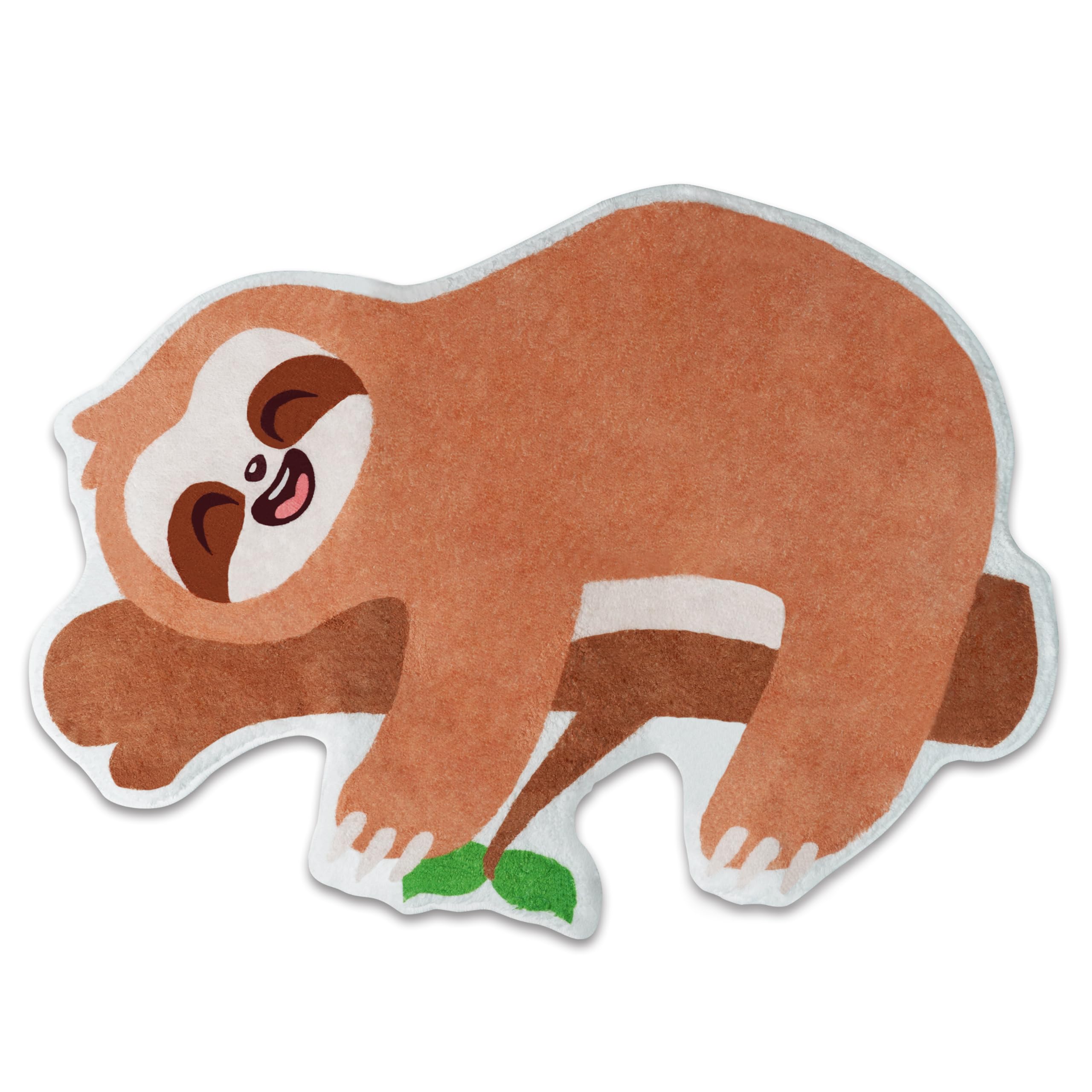 Kitcmat Cute Sloth Bath Mat Non-Slip Absorbent Bathroom Rug Sloth Shape Funky Soft Washable Bath Mat for Bathroom, Shower, Room 22"x30.3"