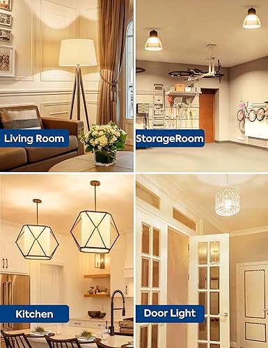 Miniatura 7 de Bombilla LED equivalente a 300 W, bombilla LED A23 súper brillante de 4060 lúmenes, blanco cálido 3000 K, ahorro de energía de 33 W, base media E26,