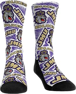 Rock 'Em NCAA James Madison Dukes - Logo Sketch Socks