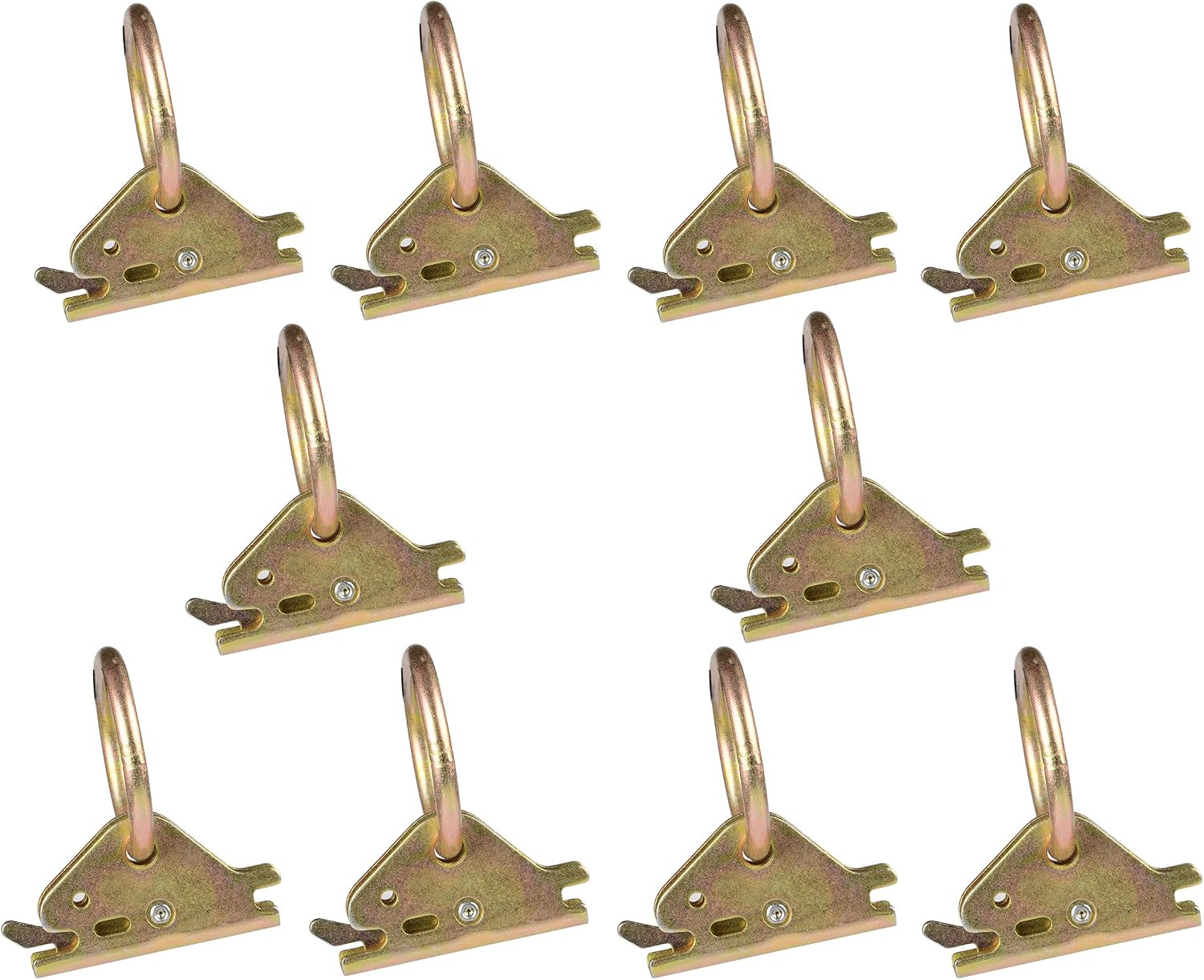 Towever E Track Accessories for Cargo Loads in Flatbeds, Trailers, Van, Trucks, Pickups Etrack Tie-Down(HD Steel, 10 pcs)