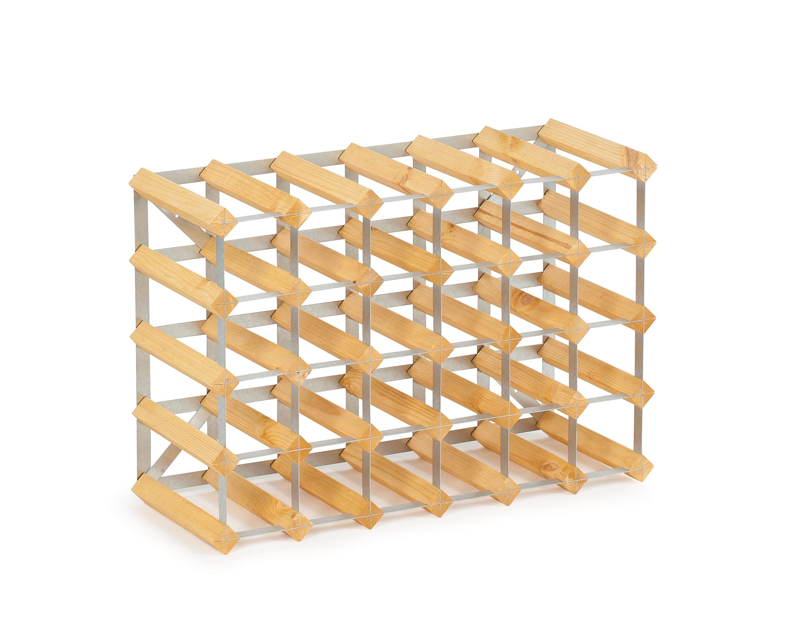 Portabottiglie per 30 bottiglie. Legno chiaro, consegnato smontato