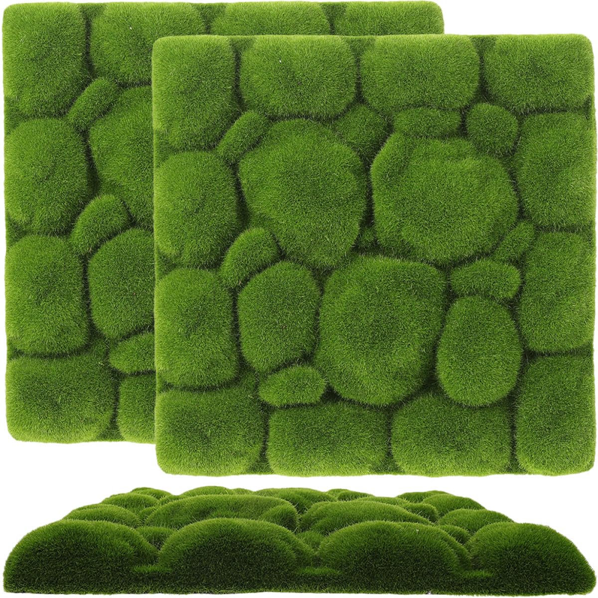 3 Stück Künstliche Moos Schaumstoffplatte Grün für Wanddekoration mit Natürlichem Look Langlebig und Pflegeleicht für Hochzeits und Blumenarrangements