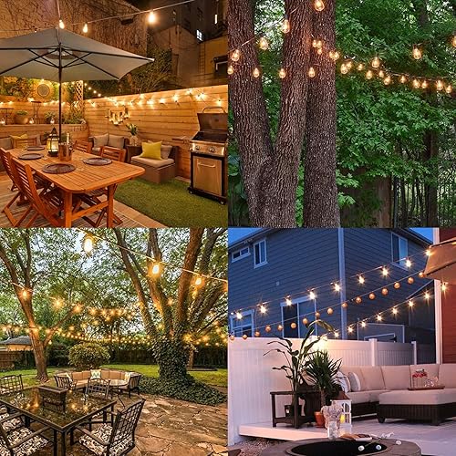 Miniatura 8 de Banord - Cadena de luces para exteriores 51 pies Negro, Solar