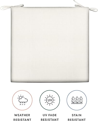 Miniatura 3 de Honeycomb Cojín para asiento de comedor con textura de hueso sólido para interiores y exteriores relleno de fibra reciclada, resistente a la