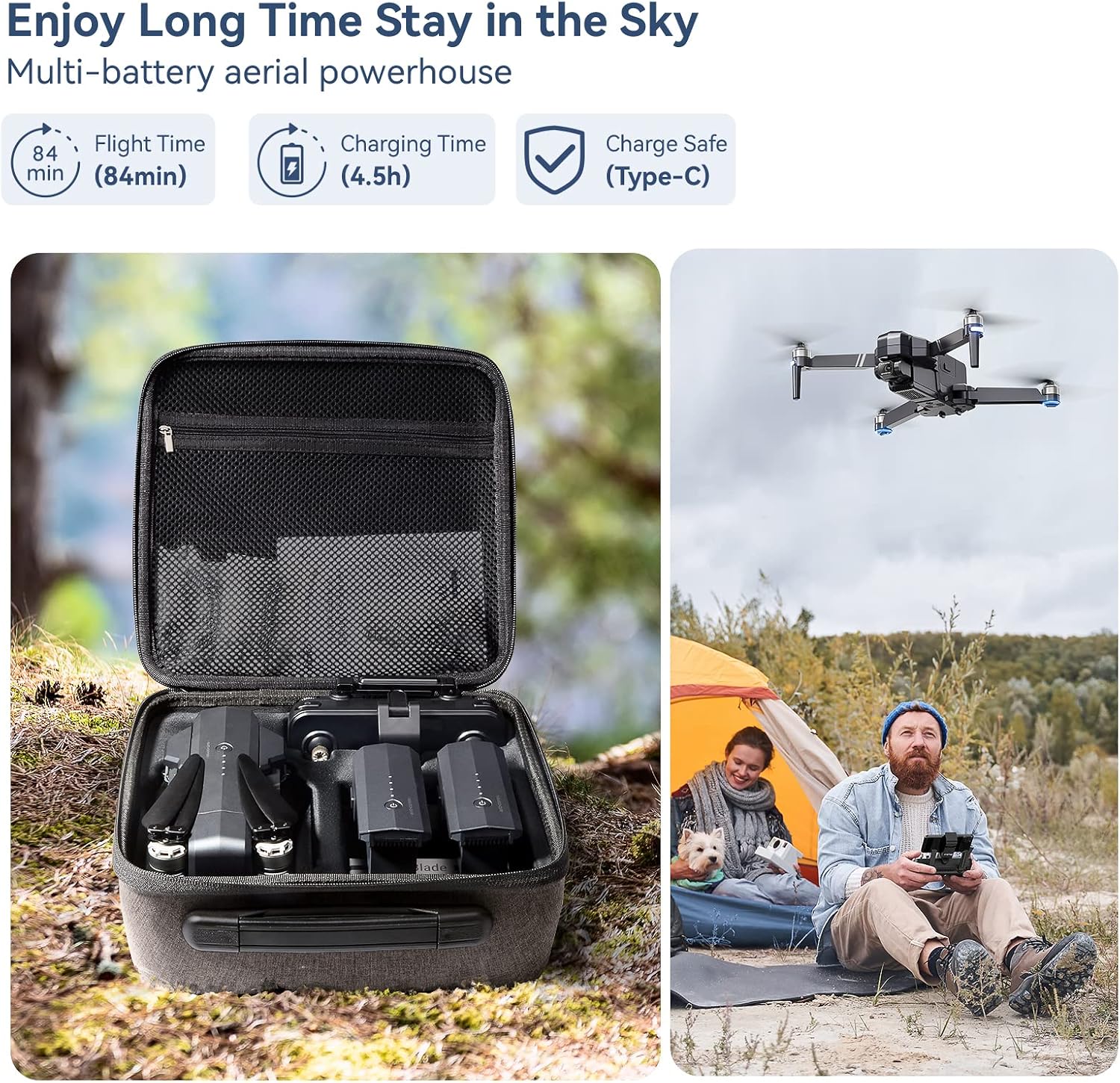 Ruko F11GIM2 GPS Drones with Camera for Adults 4K, 3 Axis Gimbal, 9800ft Long Range, Auto Return Home Follow Me, 3 Batteries 84 Min Flight Time, Foldable with Landing Pad Professional Drone, Black