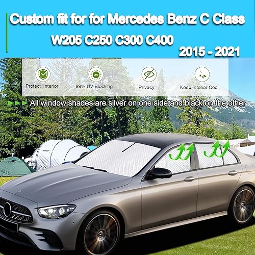 Miniatura 303 de KMF - Parasol de repuesto para parabrisas, cubierta para ventana lateral y trasera, cubierta protectora para visor, para campamento, bebé, bloqueo