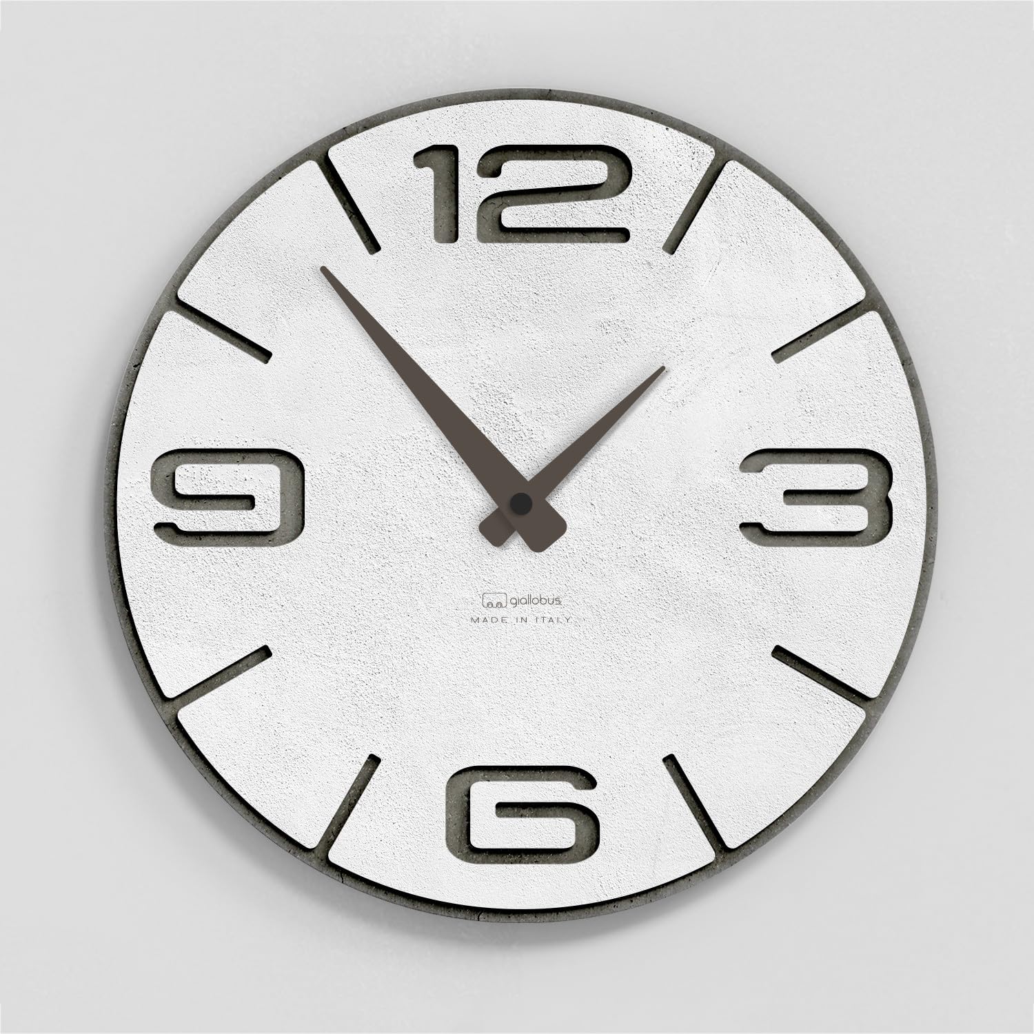 Giallobus - Orologio Bilay - Simple relief - Legno Mdf - Premium 45x45cm - n.02 Wall - Artigianale Made in Italy - Silenzioso - Idea regalo - Moderni doppio livello