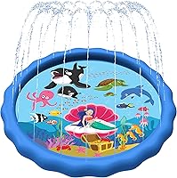 Vista 11 de SplashEZ Almohadilla de Salpicaduras Antideslizante para Niños y Perros, 69'' Almohadilla de Salpicaduras Extra Grande con Rociador para Niños