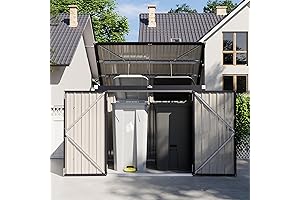 Aoxun Deck Garbage Can Storage Shed