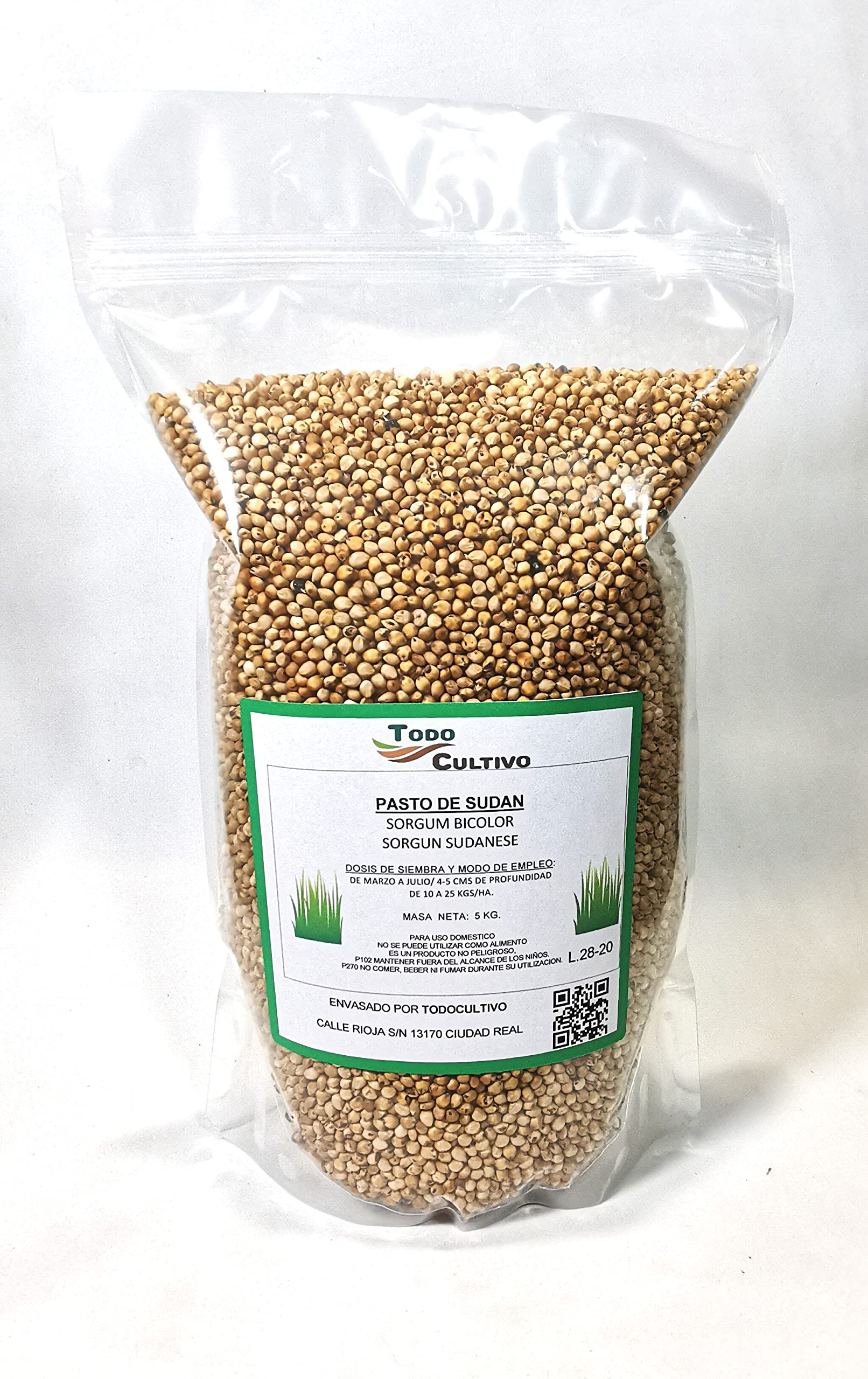 Pasto de Sudan 5kg de grano. Herbaceo forrajero de alto tamaño y cremiento rapido y vigoroso