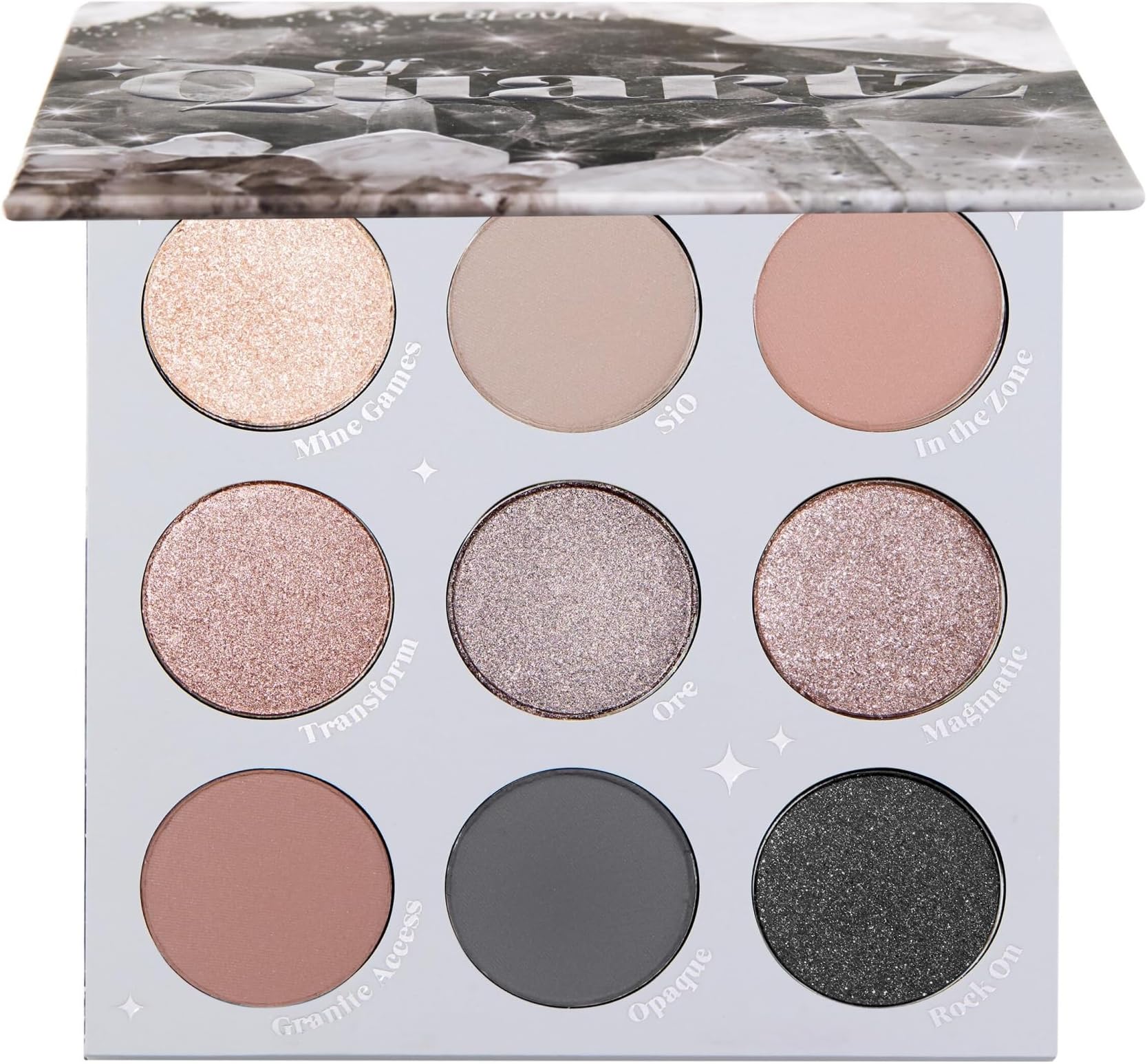 ColourPop Of Quartz Eyeshadow Palette - Neutral Taupe Palette with Metallic and Matte Finishes - High-Pigment Eye Makeup with a Long-Wearing Formula (0.3 oz)