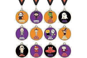 12 Pcs Halloween Costume Contest Award Medals - Perfect for Halloween Festivities