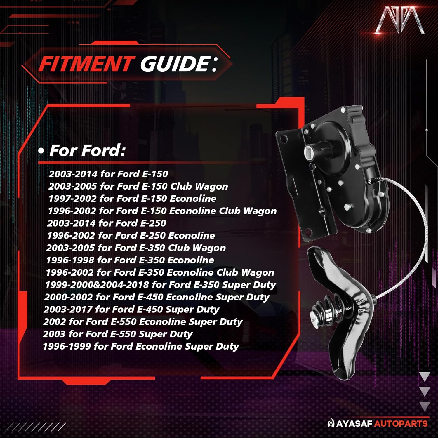 MAYASAF Spare Tire Hoist 924-527 Wheel Carrier Hoist Spare Tire winch for Ford 1996-14 E-150/E-250/E-350(Econoline/Club Wagon), 2000-17 E-450, 2002-03 E-550, 1996-99 Econoline Super Duty