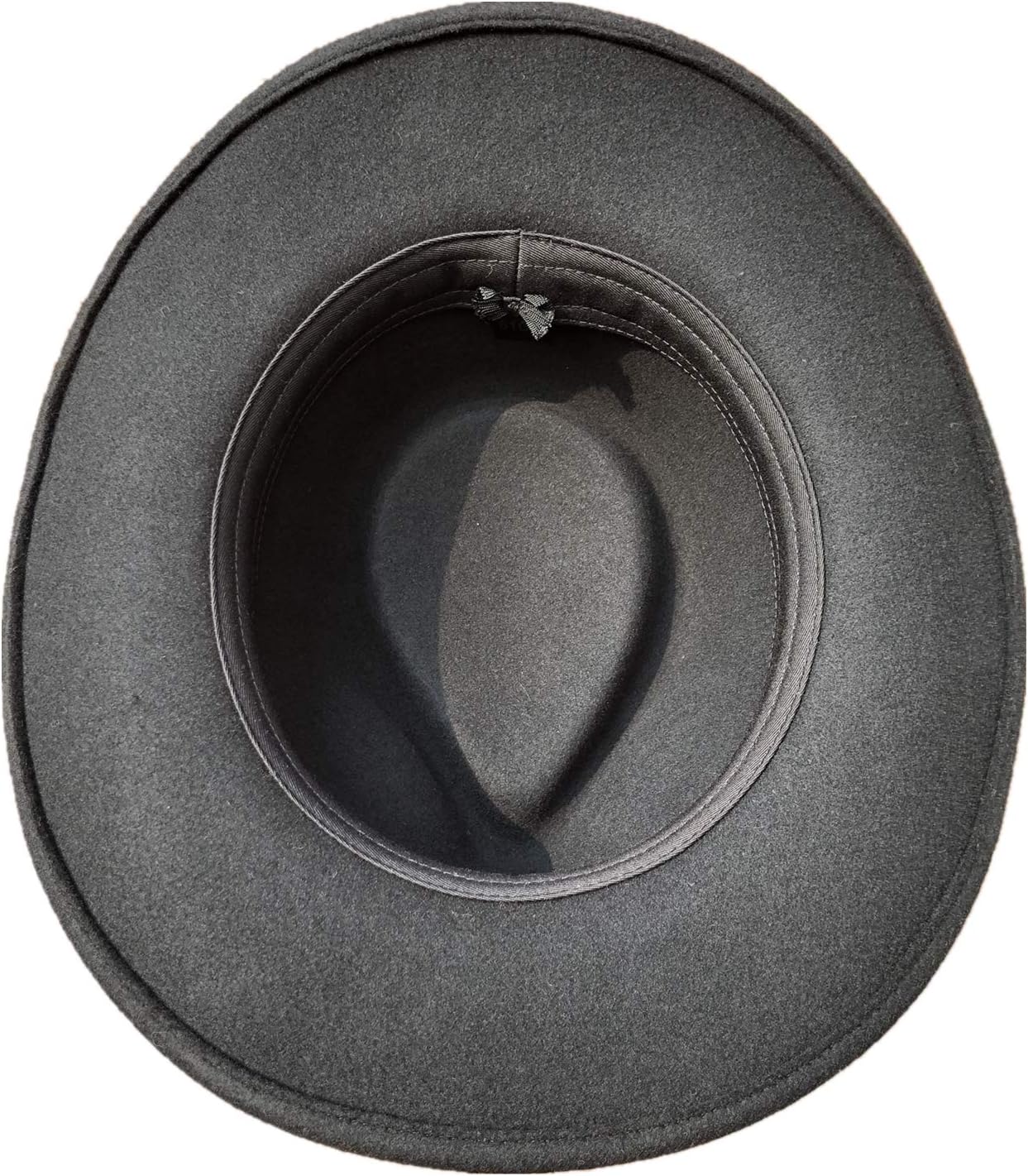 Black Crushable Wool Felt Mens Fedora Outback Western Outdoor Hat
