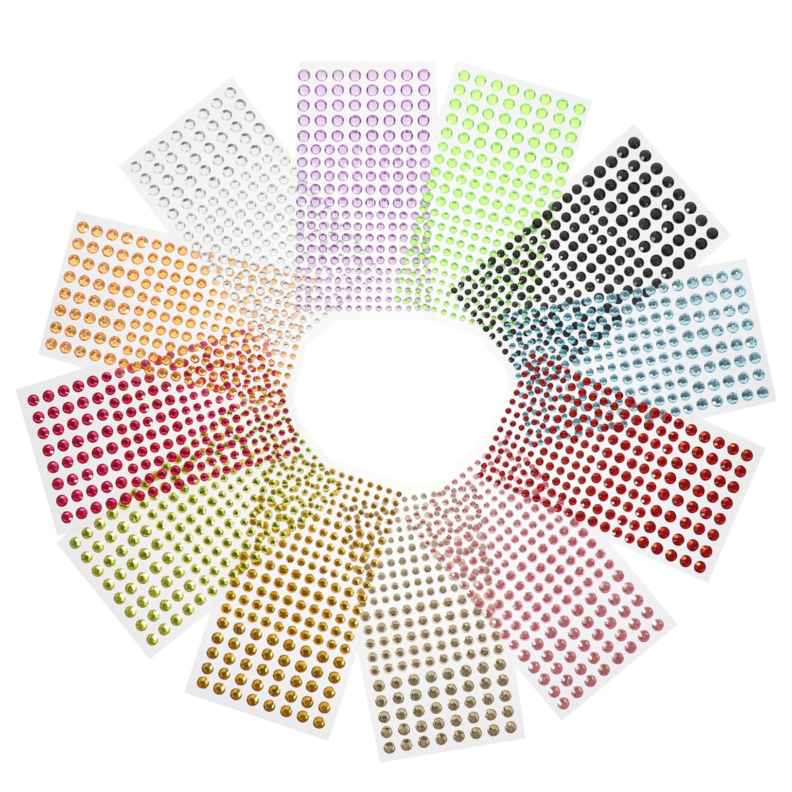 SHERCHPRY 3 Set Adesivi Con Diamanti Fare Gioiello Creazione Gemme Del Viso Ciondolo Delirio Uv Decorazioni Unghie Gioielli Per Il Viso Decalcomanie Di Gemme Per Il Viso Acrilico 12 Fogli*3