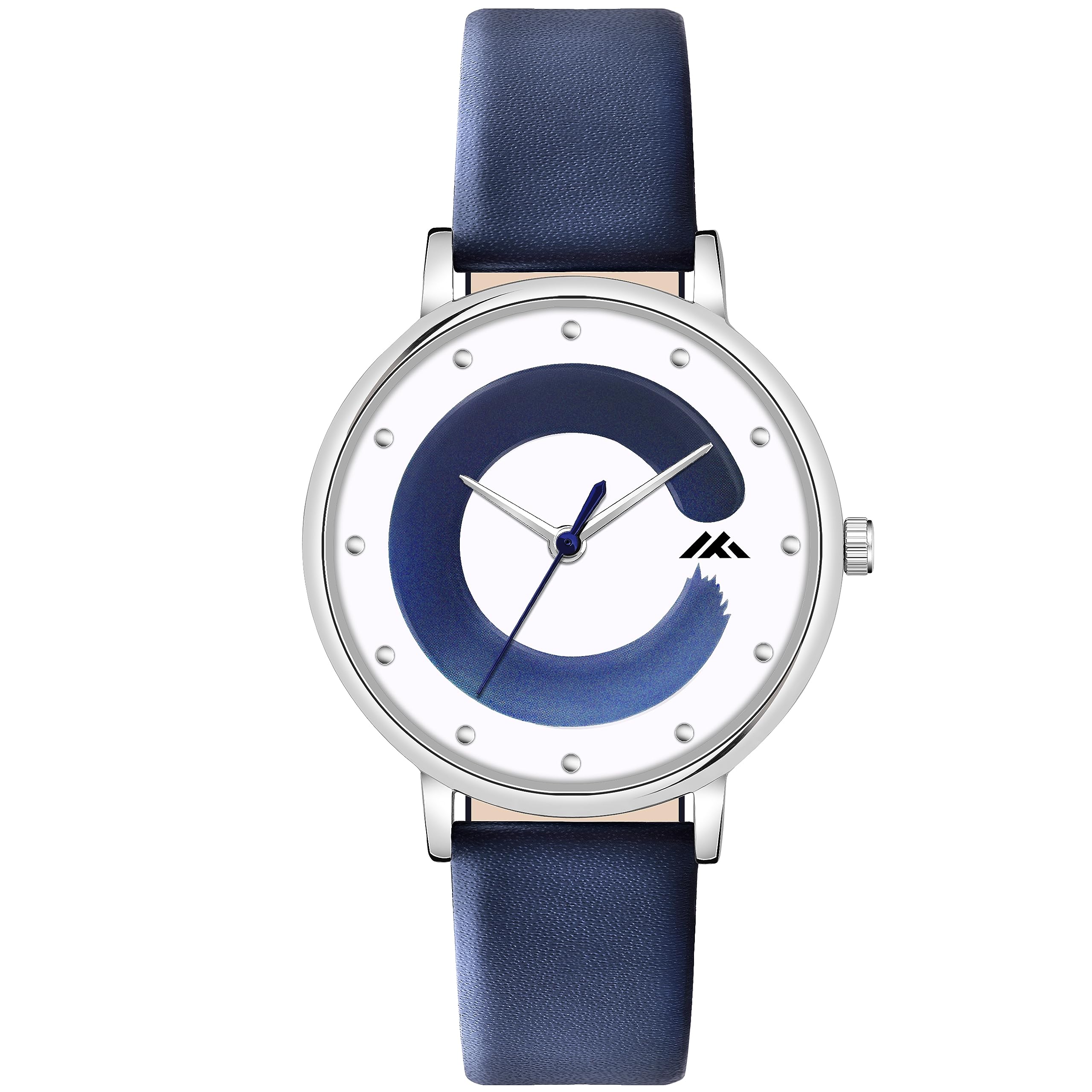 Watch City Analog Womens Casual Watch Round Dial and Leather Belt Gift for Girl Friends Wife (Round Design) (Blue) (B0CDWVNQZW) Amazon Price History, Amazon Price Tracker