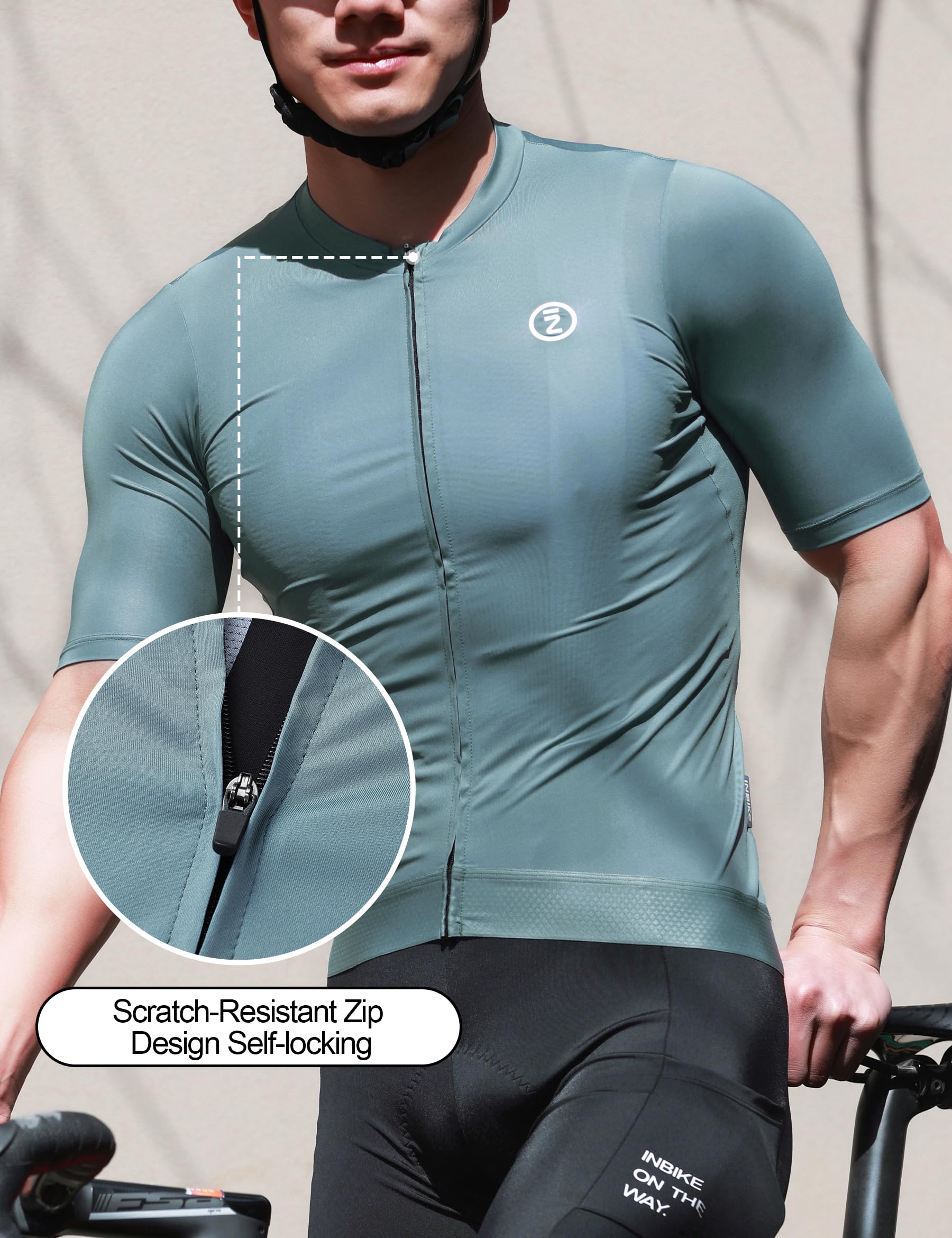 INBIKE Maillot de Cyclisme Hommes T-Shirt Vélo d'été à Manches Courtes pour Homme Haut de Sport Serré Respirants et Absorbants Ourlets Antidérapants