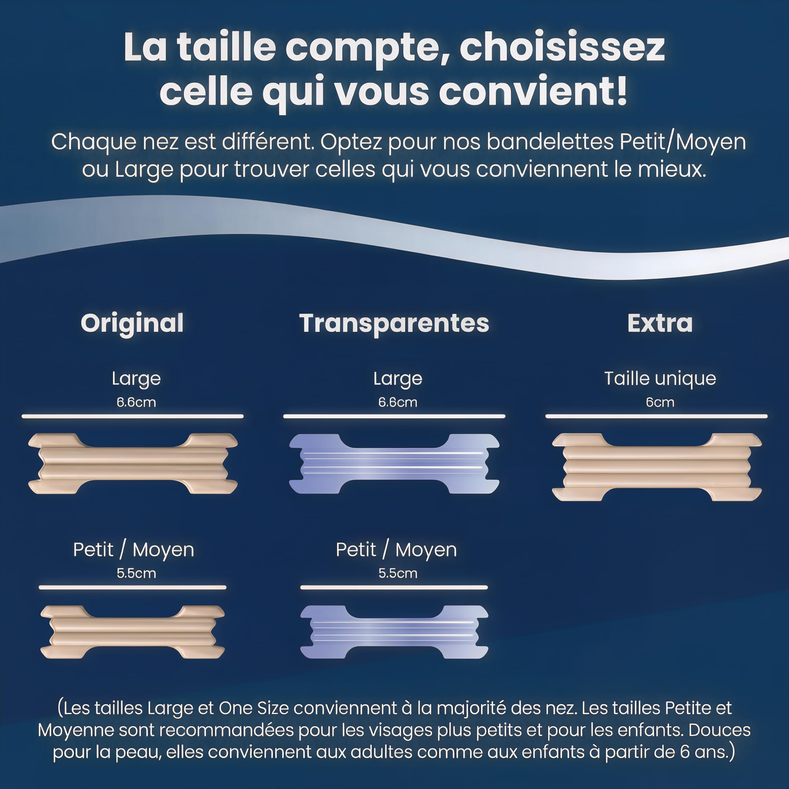 Breathe Right Sensitive - Bandelette nasale - Taille M/S - Sommeil : aide à réduire les ronflements - Rhume, allergies, sport : vous aide à mieux respirer - Convient aux peaux sensibles, 30 pièces