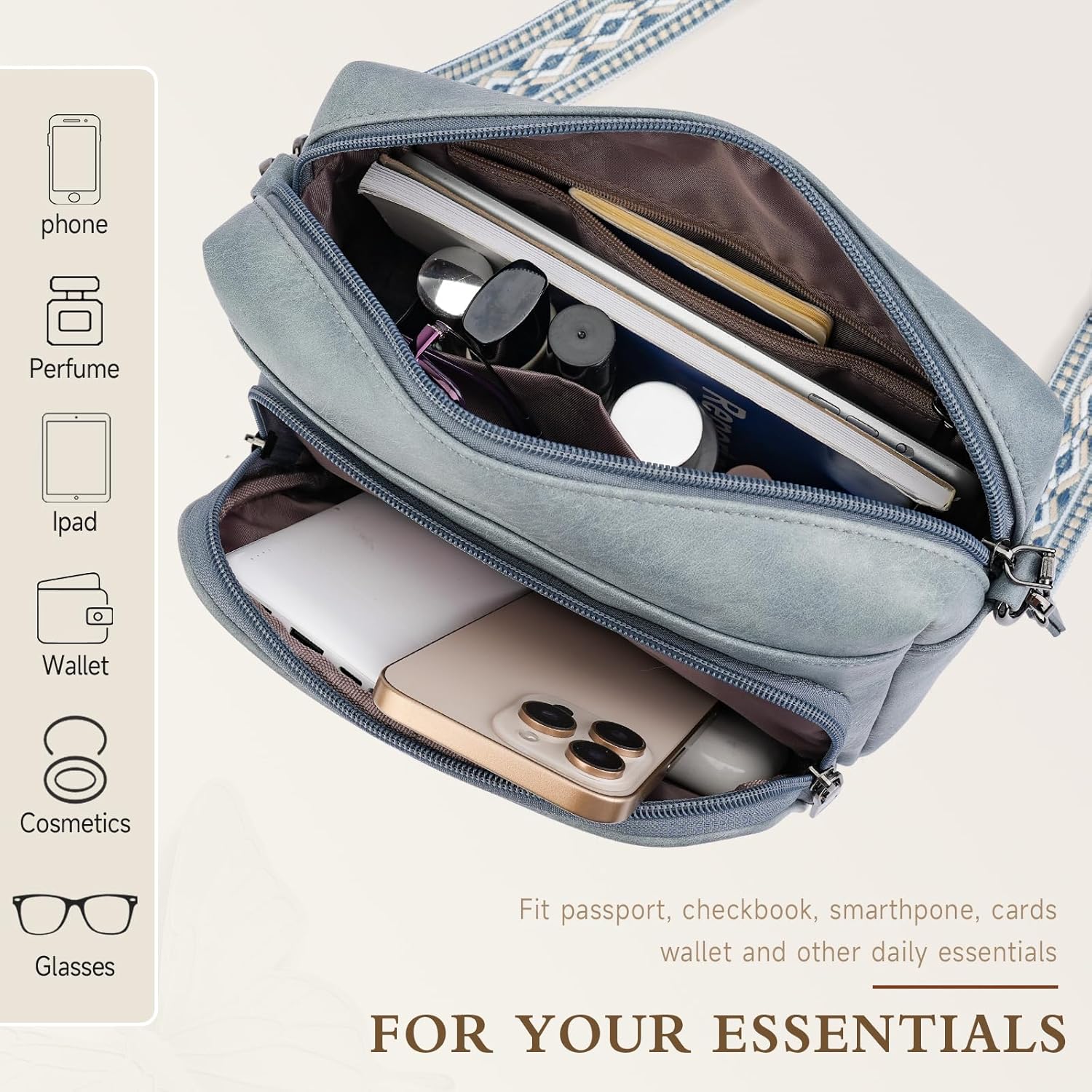 Vegan Leather Crossbody Bags for Women Butterfly Crossbody Purses Lightweight Women's Shoulder Handbag with Tassel - Image 4