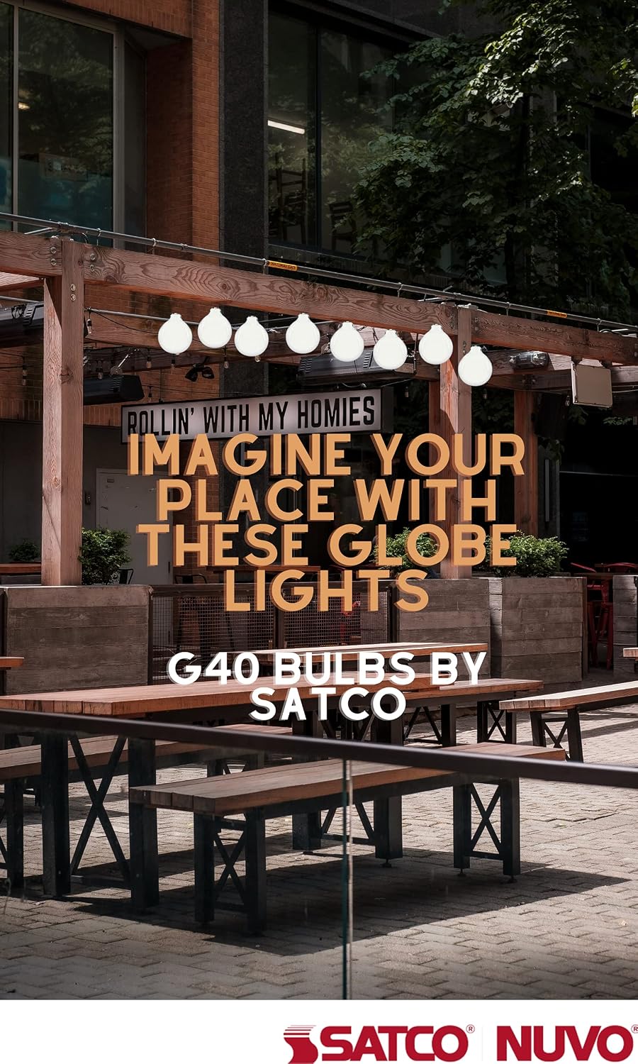 Satco S12112 6.5 Inch 6.5W G40 LED Medium Base Replacement Lamp, Color Temperature: 2700, Finish Color: Frosted