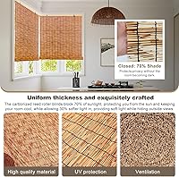 Vista 3 de Persianas enrollables de caña para exteriores, persianas enrollables romanas, de bambú retro, persianas enrollables opacas para porche, protección