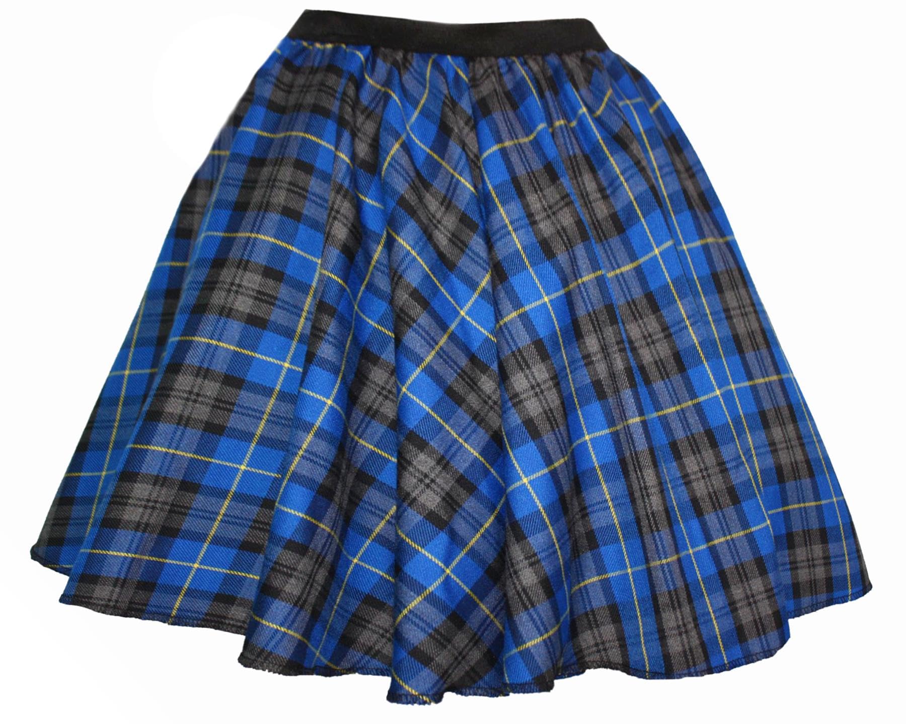 The Dragons Den Adults Mens Stag Night Party Tartan Skirt Fancy Dress Costume Accessory [Blue Hunting S-M]