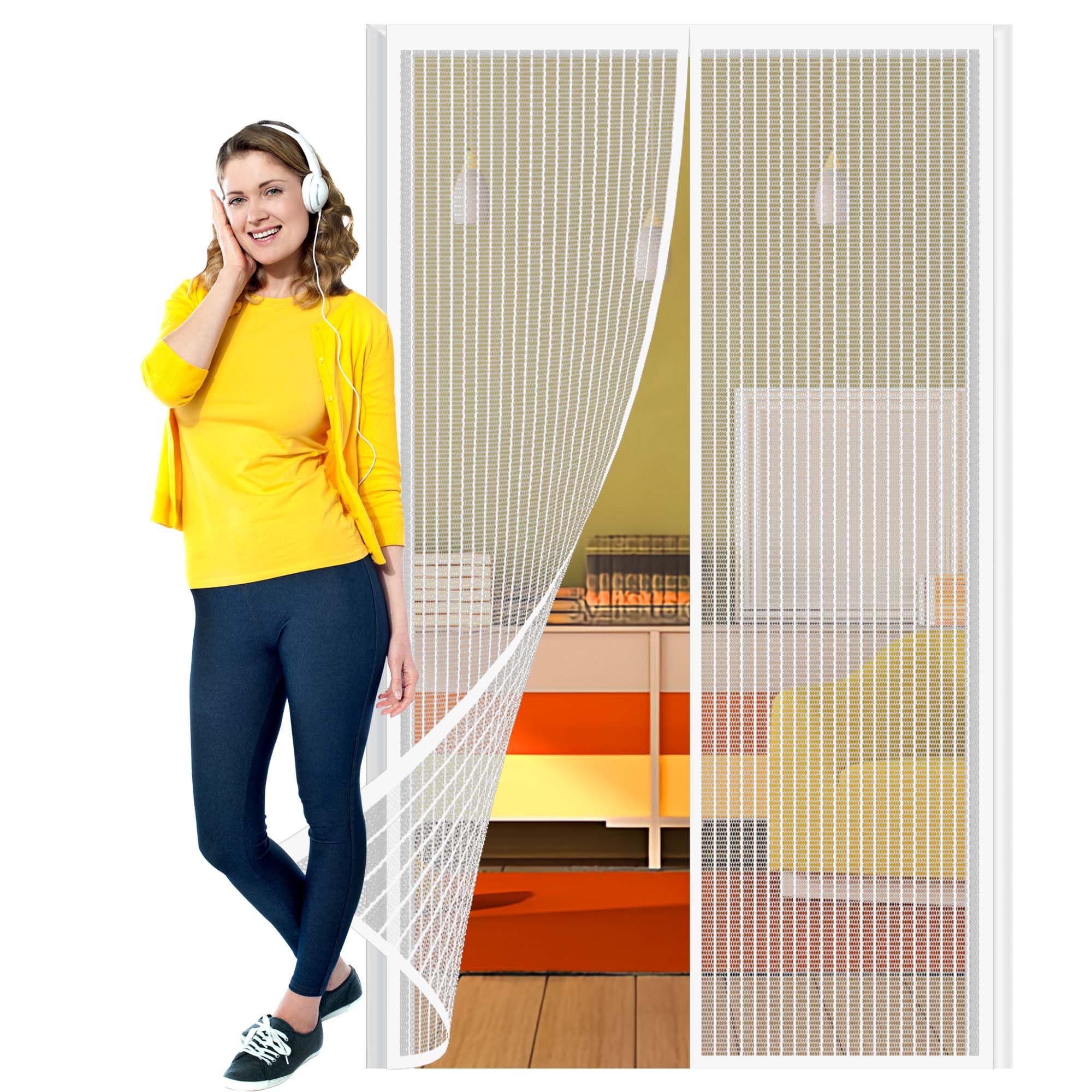 Moustiquaire magnétique 133x242 anti moustique sans percer le PVC