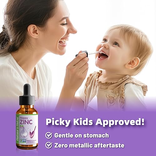 Miniatura 4 de Nature's Nutra Happy Zinc, zinc líquido prémium para bebés, bebés, niños y niños, TRAACS quelato de zinc, alta biodisponibilidad, sin OMG, Kosher, 2
