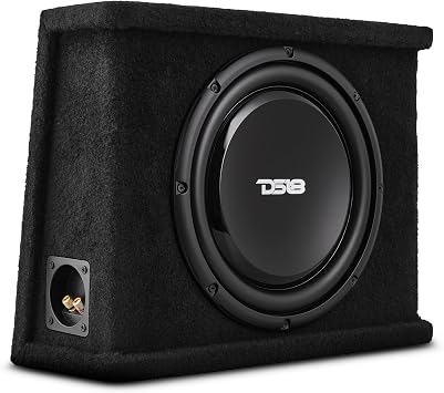 DS18 SB12 Single 12" Loaded Shallow Subwoofer Enclosure 700 Watts Max Power 350 Watts RMS @ 2-ohm Sealed Box - Fits into Any Vehicle - Great for Tight Space