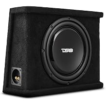 DS18 SB12 Single 12" Loaded Shallow Subwoofer Enclosure 700 Watts Max Power 350 Watts RMS @ 2-ohm Sealed Box - Fits into Any Vehicle - Great for Tight Space