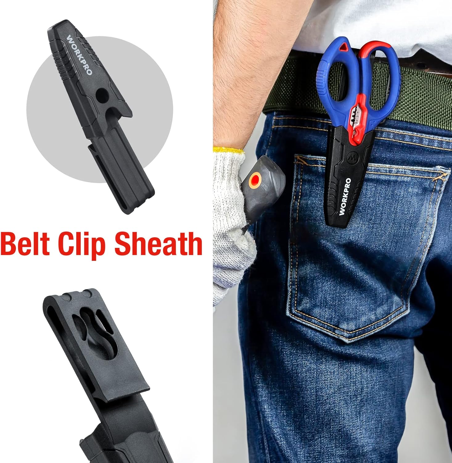 WORKPRO Stainless Electricians Scissors, 6.4" Professional Electrician Shears with Wire Stripper for Soft Cable (Not Suitable for Diving Use) - Image 6