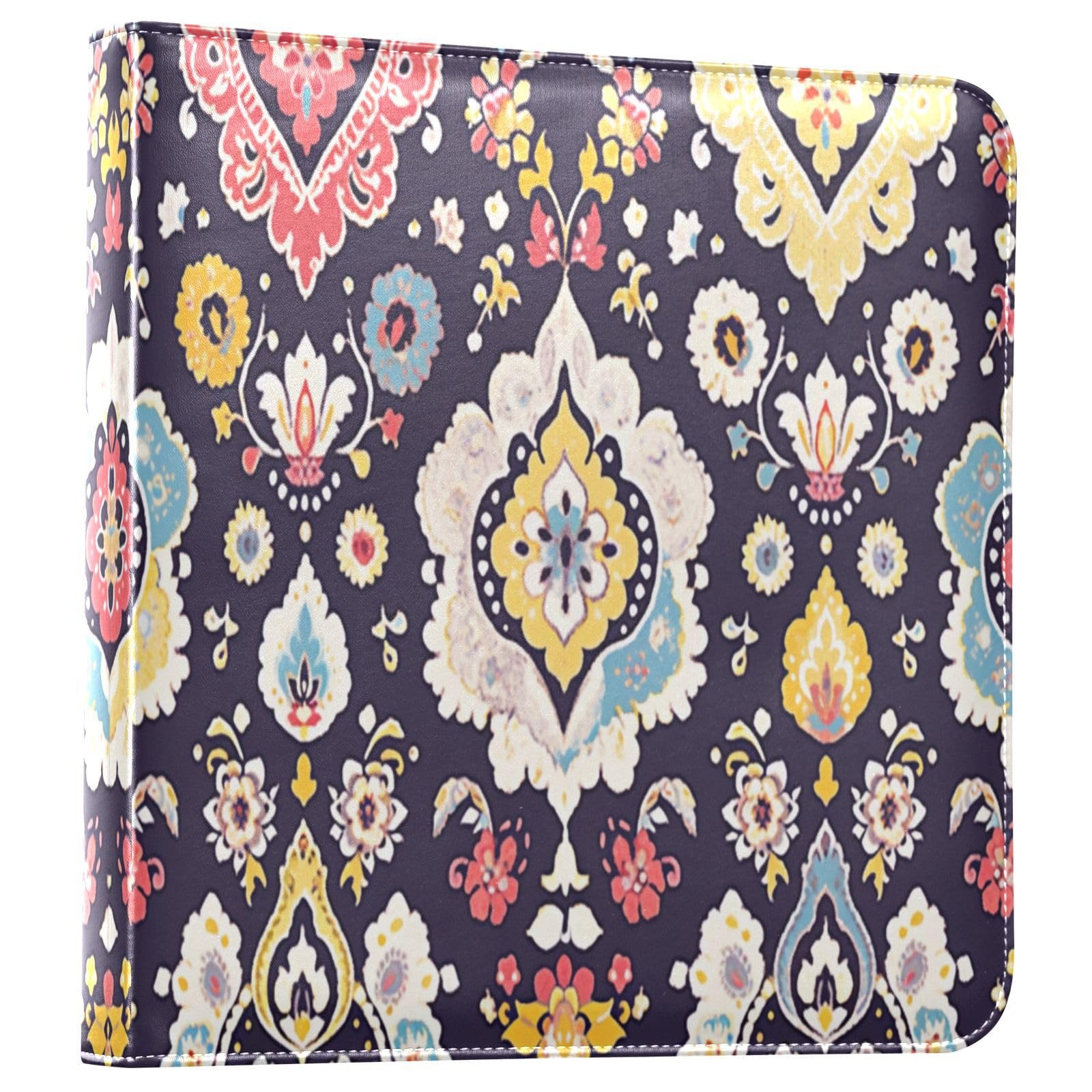 Kigai Ethnic Print Photo Album Self Adhesive Scrapbook Album Leather Cover DIY Picture Scrap Book with 20 Adhesive Sheets, 11.8x24x0.8 inch