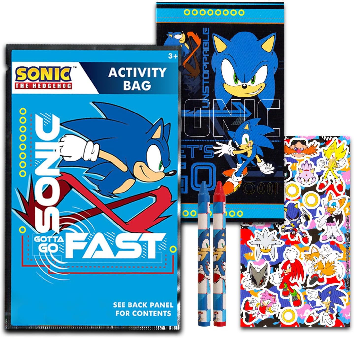 Sonic the Hedgehog Valentine's Day Classroom Gift Exchange Bundle - 24 Mini Coloring Activity Books for School, Stickers | Valentine Kid Party Favors