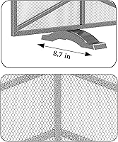 Vista 6 de Fire Beauty Pantalla de Chimenea de Panel Individual de Malla de Hierro Forjado Artesanal con Patrón Chevron, Protector contra Chispas de Fuego