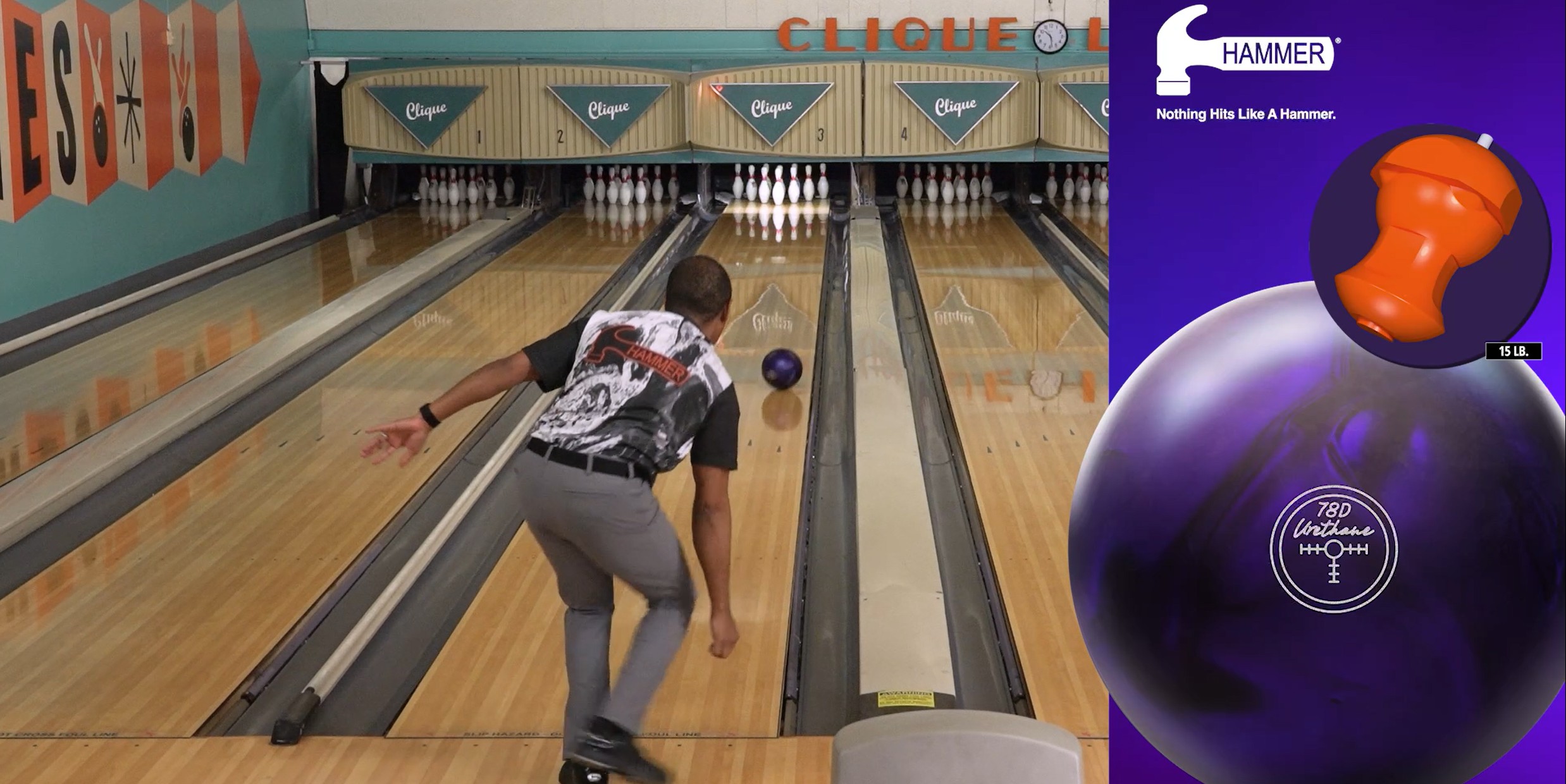 Amazon.com : Hammer Purple Pearl Urethane 78D Bowling Ball (12