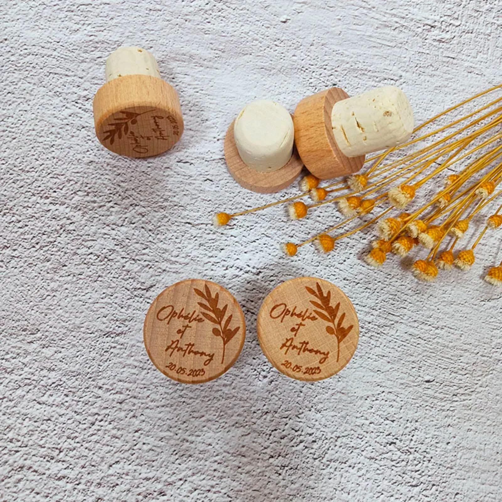 MXN Tapón de botella de vino personalizado, tapón de corcho para botella de vino, tapón de vino personalizado para recuerdos de boda para invitados, tapón de vino personalizado (80 unidades)