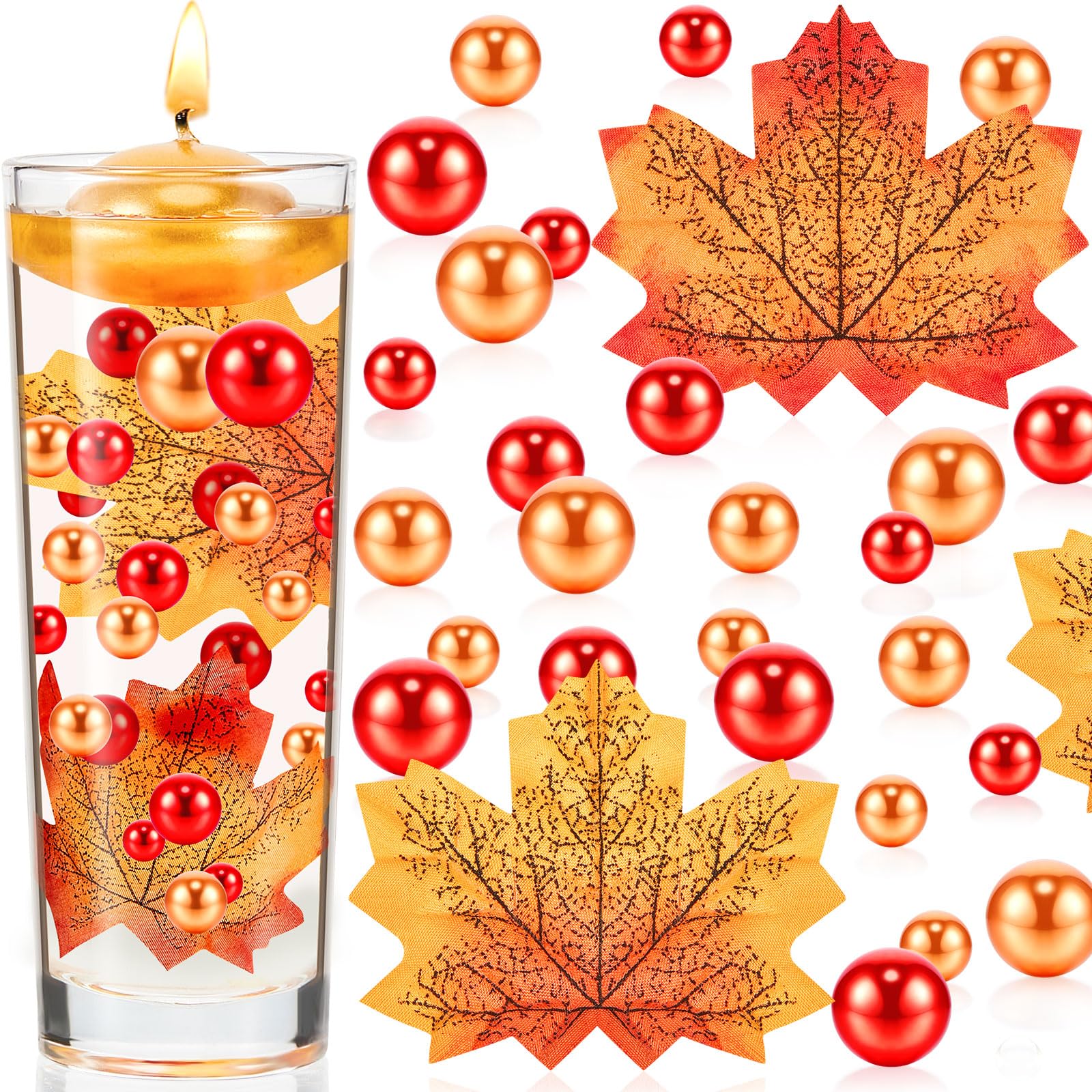 Perles pour remplissage de vase Jetec avec gel d'eau et décoration de table d'automne