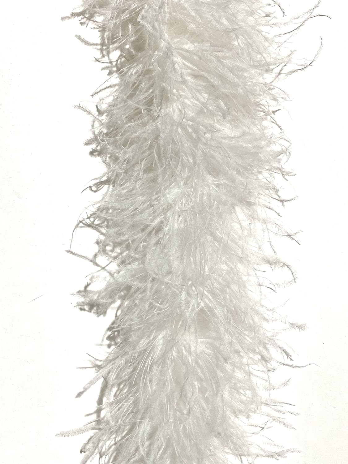 4 Ply Ostrich Feather Boa 2 Yards for Halloween Costume Theater Bachelorette DIY (White)