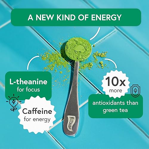 Miniatura 4 de MATCHABAR Té verde matcha de grado ceremonial en polvo bolsa de 705oz  Matcha japonesa auténtica primera cosecha  Antioxidantes saludables energía