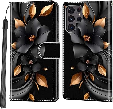 Mobile Phone Case for Samsung Galaxy S22 Ultra Case Flip Folding Case Leather Shockproof Protective Flip Case Compatible with Samsung Galaxy S22 Ultra