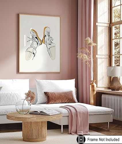 Miniatura 6 de Poster Master Póster de moda, estampado retro de tenis deportivos, arte moderno, arte moderno, arte moderno, arte bohemio elegante, arte